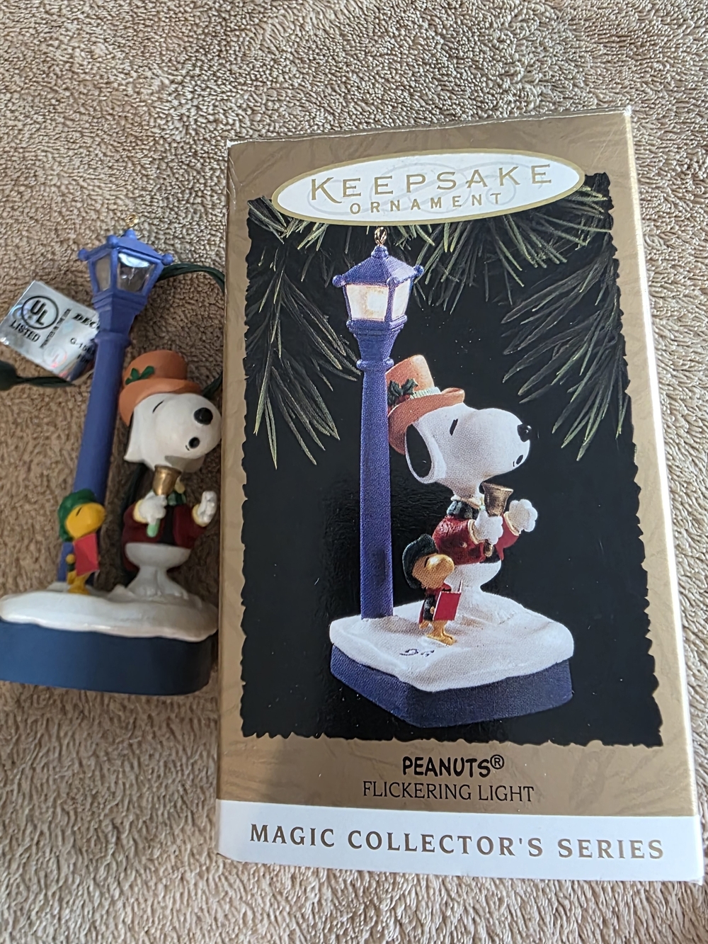Hallmark 1994 Peanuts Flickering Light Snoopy Fourth In Series Vintage Untested